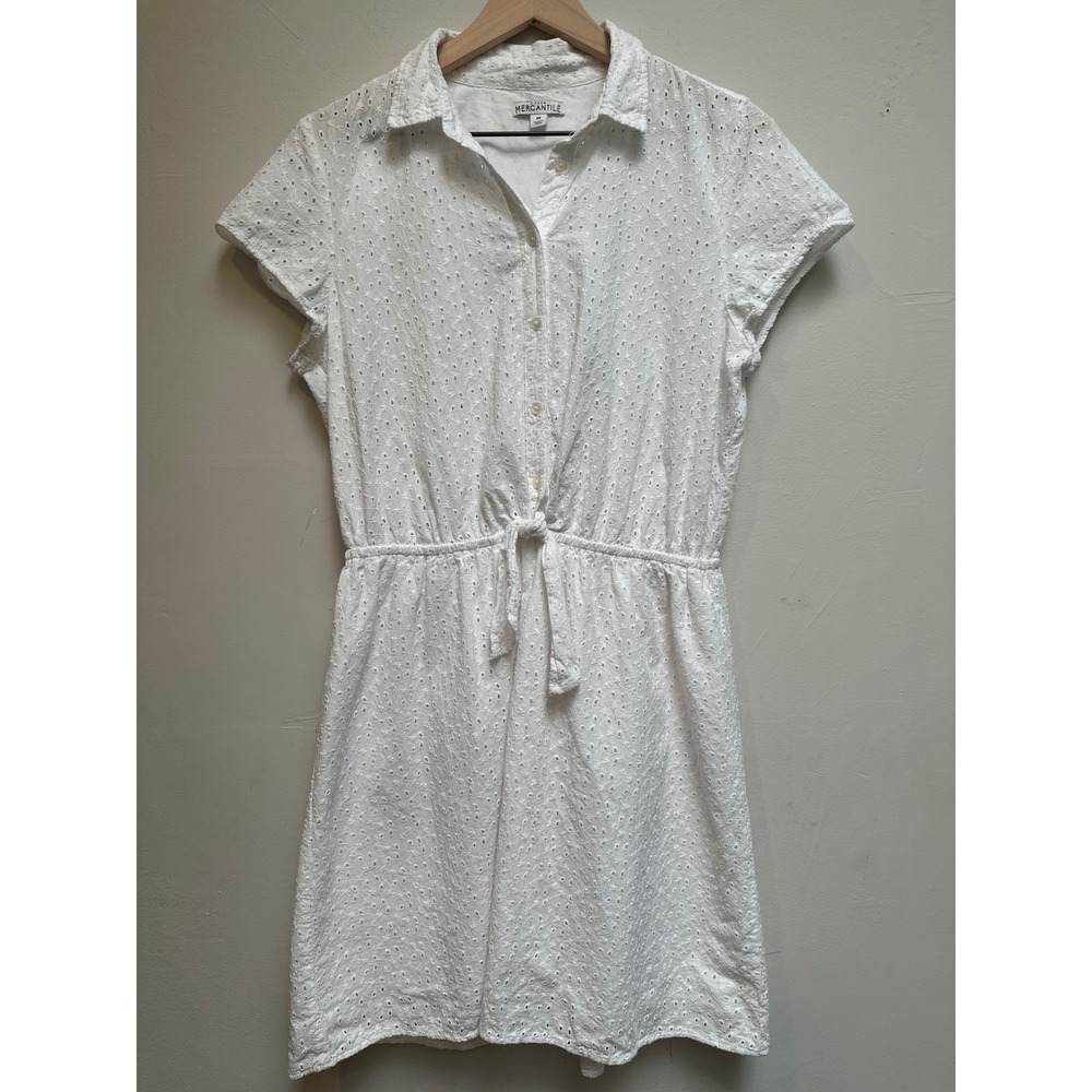 J.Crew Eyelet Dress 100% Cotton Feminine Elevated Casual Vacation Summer Clean